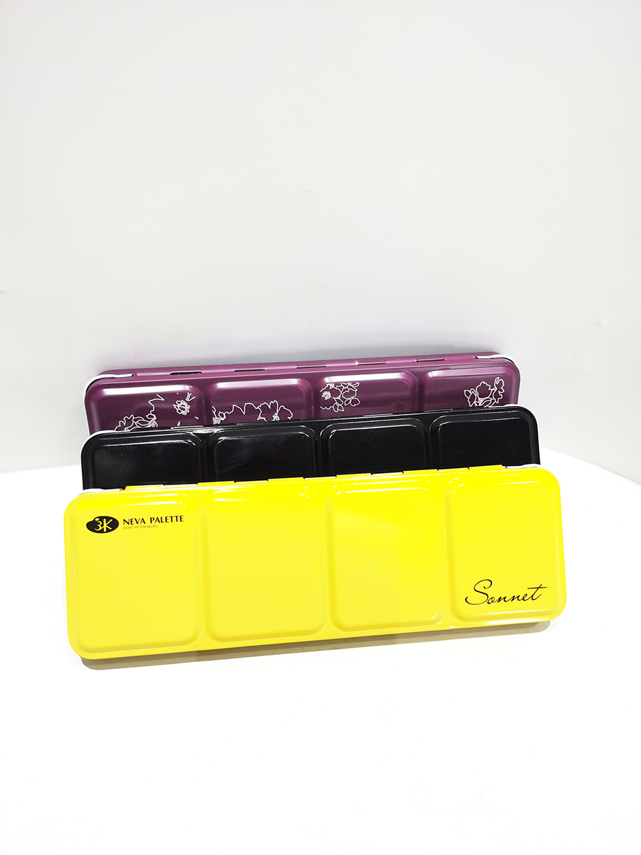 Customized portable 36-color palette tin box size