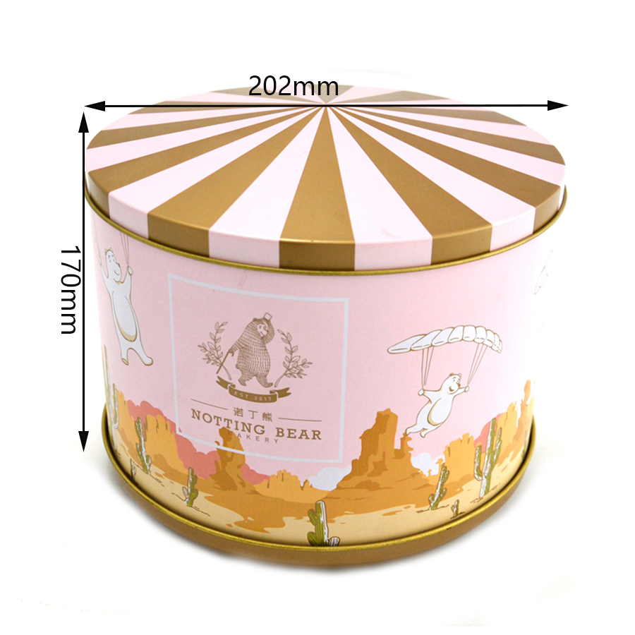 Big round melody music tin box