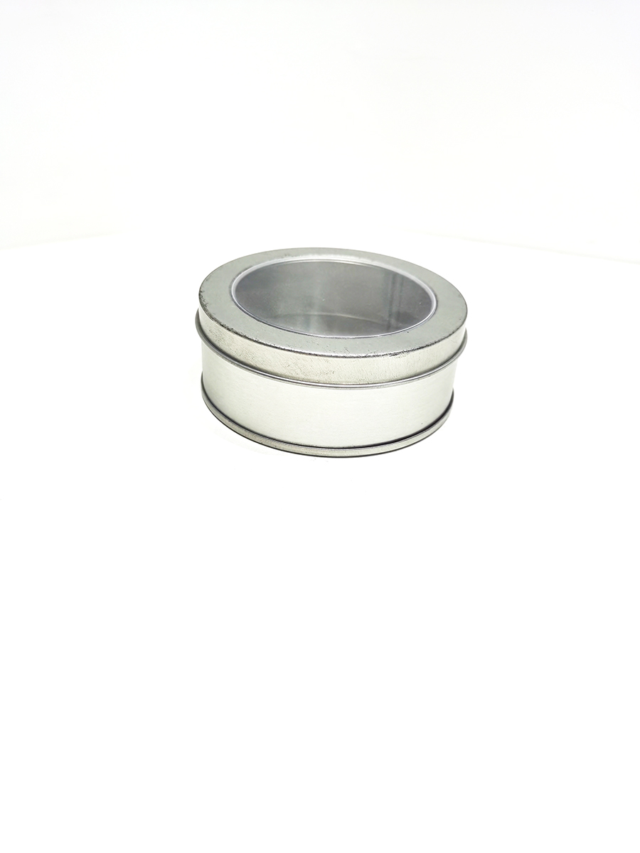 Open window blank round small tin can price