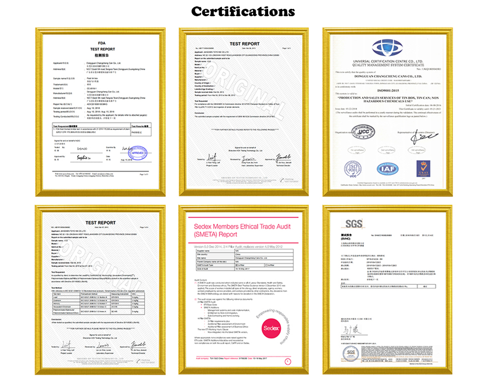 Rectangular Chocolate Tin Box Manufacturer Qualification