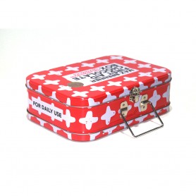 Metal lunch box with handle