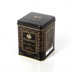 Custom Embossing Logo Coffee Bean Metal Container