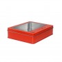 Customized gift tin box with PVC window