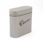 Custom pure light gray oval chocolate tin box