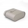Custom pure light gray oval chocolate tin box