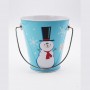 Christmas Decorative Peanuts Metal Buckets Custom Printed Tin Pails