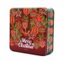 Caja de lata de galletas navideñas