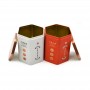 Empty Personalized Food Packaging Box Metal Hexagonal Tin Box