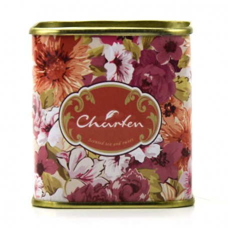 Custom Printing Square Metal Box Lever Lid Tea Tin Can