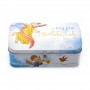 Traditional gift packaging metal container rectangular tin box with padlock