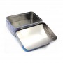 Traditional gift packaging metal container rectangular tin box with padlock