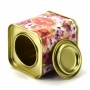 Custom Printing Square Metal Box Lever Lid Tea Tin Can