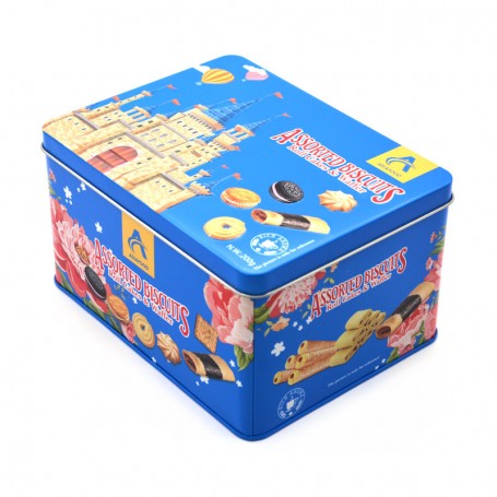 China OEM biscuits package box metal tin container supplier exporter