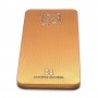 Caja de lata de empaque de metal dorado súper delgado de color dorado