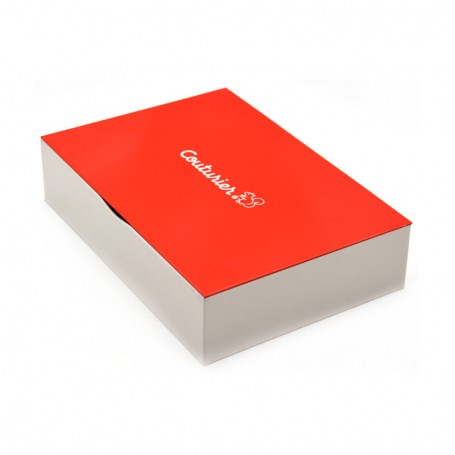 Custom Printed Empty Right Angle Book Metal Tin Box With Vertical Angle