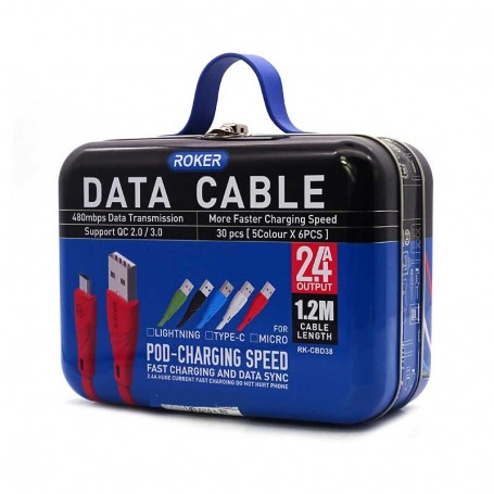 Metal tin box with portable USB data cable