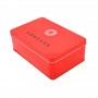 Metal medicine box with hinged lid
