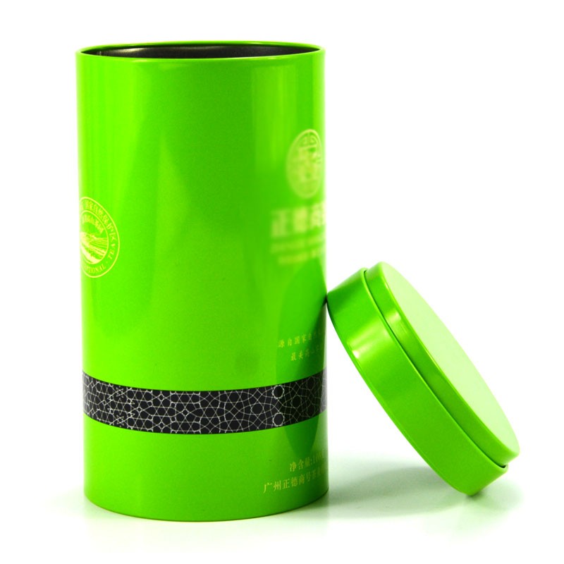 Custom 106g round tea packaging tin can