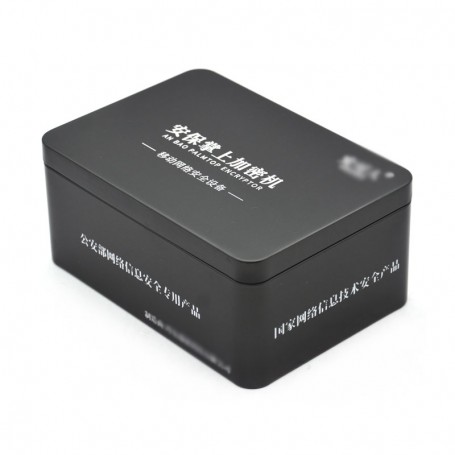 Bespoke Black Color Small Rectangle Cookies Biscuits Chocolate Tin Storage Box Can