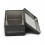 Bespoke Black Color Small Rectangle Cookies Biscuits Chocolate Tin Storage Box Can