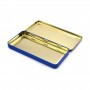 Personalized Empty Chocolate Bar Container Metal Small Rectangular Hinged Tin Can Supplier