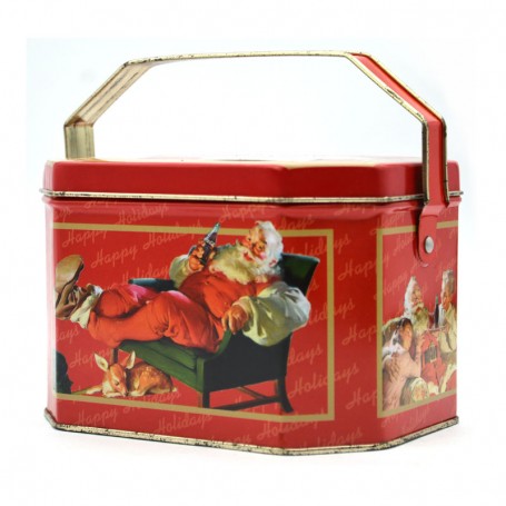 copy of Custom Printed Round Shape Tin Can Messy Chocolate Metal Package Nuts Food Tin Box