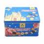 Custom Printed Rectangle Emboss Cookies Biscuits Gift Tin Can