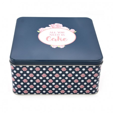 Factory Handmade Big Square Cake Pastry Snacks Tin Can Box