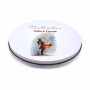 Round chocolate tin box