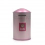 Cute Pretty Pink Coin Metal Coin Bank Tin Box for Children and Girls
