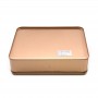 Bespoke Solid Color Rectangle  Mooncake Metal Tin Package Cookie Biscuits Tin Box