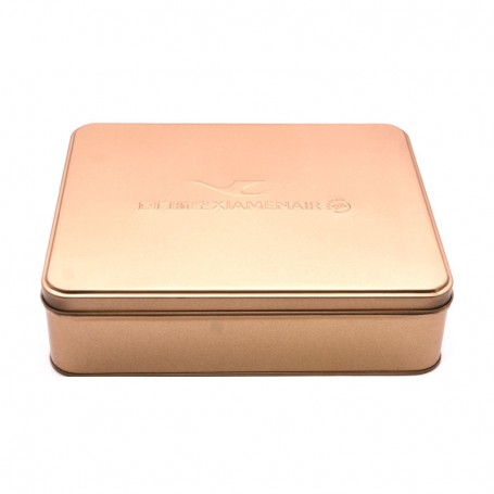 Bespoke Solid Color Rectangle  Mooncake Metal Tin Package Cookie Biscuits Tin Box