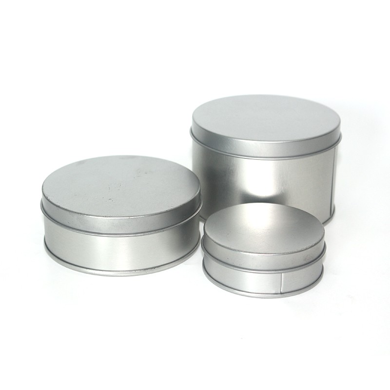 Wholesale cheap small round silver tin can
