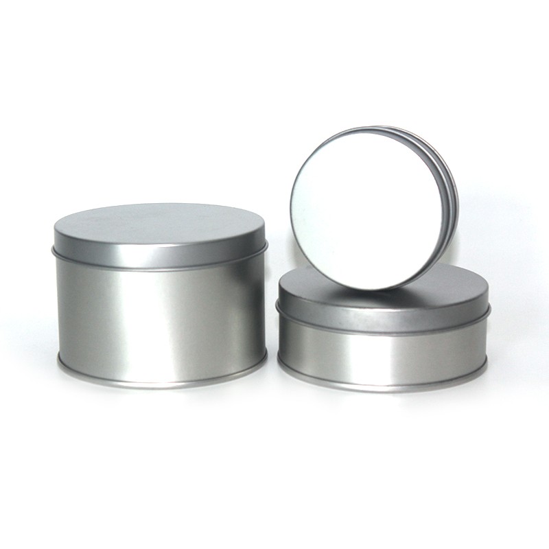 Wholesale cheap small round silver tin can