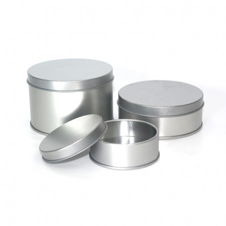 Wholesale cheap small round silver tin can