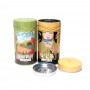 Bespoke Round Tea Tin Box With Double Lids Coffee Tin Can