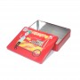 Bespoke Pure Red Color Rectangle Sweets Snack Food Tin Package Can