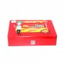 Bespoke Pure Red Color Rectangle Sweets Snack Food Tin Package Can