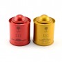 Round shape small size tea tin box with plug lid nice looking tea metal package with cap 25g tea metal box