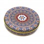 Round saffron tin box