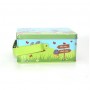 Cartoon Packaging Rectangle Tin Handle Hinged Tin Metal Lunch Box Empty Handle Tin Can Manufacturer