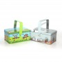 Cartoon Packaging Rectangle Tin Handle Hinged Tin Metal Lunch Box Empty Handle Tin Can Manufacturer