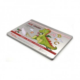 Wholesale rectangular hinged lid learning card storage tin box stationery tin box