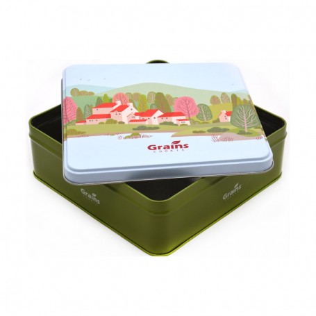 Custom Printed  Sweets Tin Package Gift Cookie Biscuit Tin Can Box