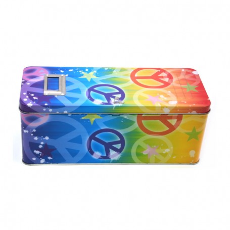 Rectangle Chocolate Sweets Metal Package Box Tea Coffee Gift Tin Can