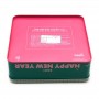 Custom printed cute 2021 new year gift candy biscuit tin box