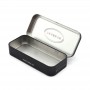 Wholesale Rectangular Black tin Cans Round Tin Containers Black Metal Box Manufacturer