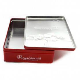 Wholesale hot sale christmas gift biscuit tin box candy metal box