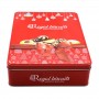 Caja rectangular de lata de galletas de regalo de Navidad