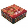 Caja de lata de galletas de lata de dulces de regalo vacío de Navidad 2021